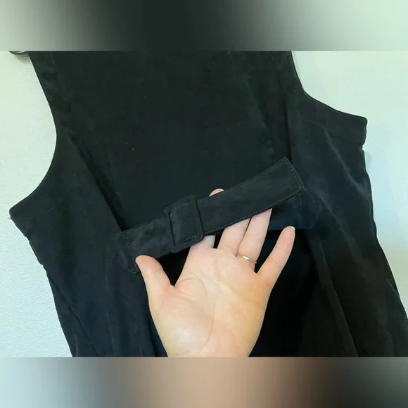 St. John’s Bay Black Sleeveless Button-Front Maternity Maxi Dress | Vintage - Picture 6 of 9